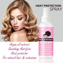 2 X 100ml Heat Protection Hair Mist - Professional Heat Protectant, Leave-In Conditioner, Anti-Frizz, Glossy Hair - Baby Pink - View 4