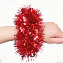 Team Sports & Dance Wrist Flower Performance Props Wristband, Cheerleading Pom Poms