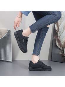 Tênis Casuais de Sola Macia para Mulheres, Novos Sapatos Planos Antiderrapantes Confortáveis e Versáteis para o Outono