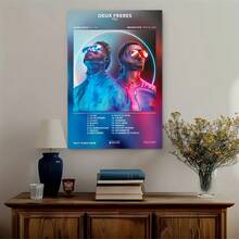 1 pieza Póster de álbum de música rap y pop sin marco, estética Pnl Plk ERRR, impresión en lienzo de arte de pared de hip hop y rock para decoración del hogar u oficina, arte de pared vintage sin marco