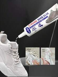 速干修鞋胶，通用皮革及织物胶，不粘皮肤，防水不硬化，修复鞋底开裂，多用途粘合（60毫升）；修鞋胶，1支高强度修鞋胶