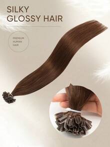 U-Tip Hair Extensions, Nail-Tip Hair Extensions, Straight Hair, U-Tip Keratin Fusion Hair Extensions, Invisible Nail-Tip U-Tip Hair Extensions - S4 - View 3