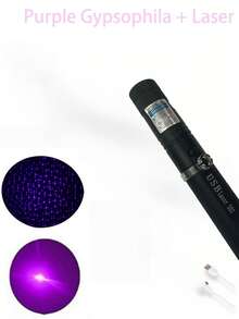 1 件 303 激光笔，LED 可充电激光手电筒，远距离激光笔，家居装饰，夜间活动和户外活动，露营的实用工具，可用作教学工具和节日礼物