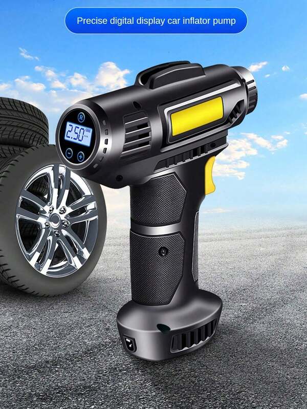 Tire Inflator Portable Air Compressor - Portable Air Pump, Accurate Pressure LCD Display, 3X Fast Inflation For Cars, Bikes & Motorcycle Tires, Balls