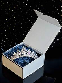 1 chiếc vương miện công chúa kèm phụ kiện đội đầu, băng đô đính pha lê, phù hợp cho phụ nữ và bé gái, phụ kiện cô dâu dự tiệc cưới. - Nhiều màu - Xem 12