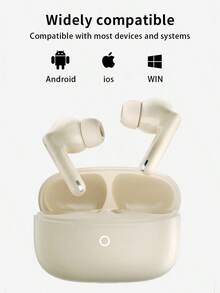 Tai nghe Bluetooth bán nhét tai Lenovo EA220 với tính năng khử tiếng ồn cuộc gọi thông minh bằng AI, âm thanh vòm không gian, Bluetooth V5.4 mới, thời lượng pin 24 giờ và bao bì tại Trung Quốc - đá mặt trăng màu trắng - Xem 6