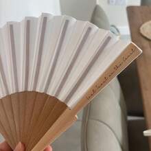 个性化木制婚礼扇子 - 定制雕刻伴娘礼物，适合夏季婚礼，新娘/新娘母亲/伴娘的字母纪念品 - 手持新娘派对扇子，带有名字（天然木材，礼品盒）