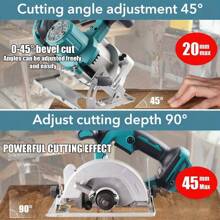 CYBOBAN Cutting Saw, 21V Cordless Lithium Battery Wood Cutting Machine, 4.0Ah Capacity Lithium Battery, 140mm Diameter, Equipped With Circular Saw Milling Positioning Fixture, Precision Wood Cutting, DIY, Etc., Compatible With MT Battery.