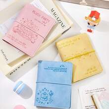 1 Planejador de folhas soltas M5, prato de pelúcia colorido, planejador com padrão de desenho animado, livro de adesivos decorativos faça você mesmo, adequado para cenários de criação de planejadores