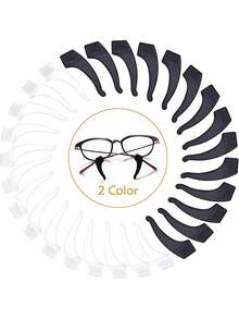 5/10pcs Silicone Ear Hook Anti-Slip Glasses Leg Ear Sleeve Bracket Fastener Fashion Glasses Accessories Grip Anti-Fall Eyewear Holder Body Care For Travel,Outdoor,Sport,Office,School,Belt,Glasses