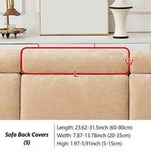 1PC Chenille Skin-Friendly Pet-Friendly Sofa Cover - Stretchable Machine Washable Slipcover For 1/2/3/4-Seater L-Shaped Sectionals, All-Season Non-Slip Multi-Purpose Protector - Multicolor - View 21