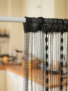 1pc Fashionable Beaded String Curtain/Door Curtain - Black - View 3