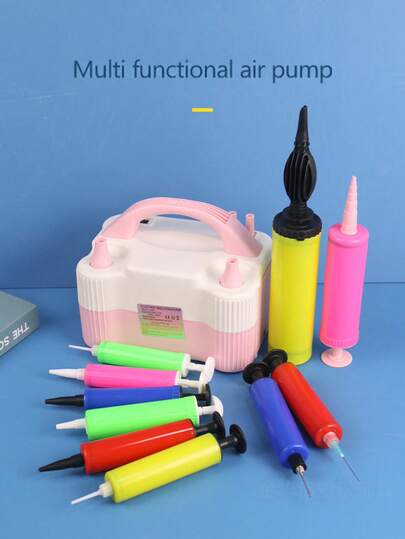 手动气泵，高效省力，便携易存放，多用途充气机，适用于气球、篮球、游泳圈等。