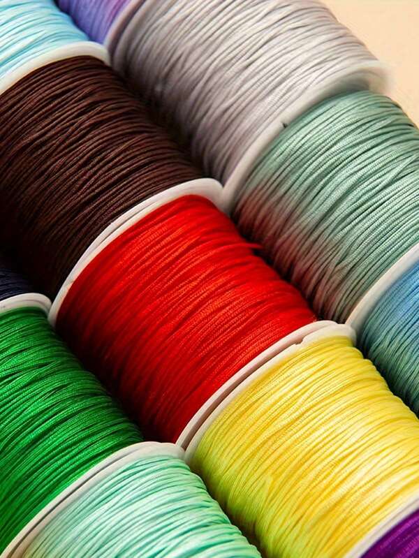1pc 0.8mm Multicolor Thread, 45m/1771in Each Roll, Knot Thread For DIY Bracelet, Lace Crafting, Braiding Rope, Tassel And Beaded Jewelry Making