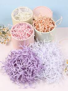 10 جرام / 50 جرام / 100 جرام من حشو الهدايا من ورق الرافيا المقطع لتعبئة وتغليف صناديق الهدايا لأعياد الميلاد والزفاف والكريسماس وحفلات الخطوبة والديكور والمستلزمات المكتبية - متعدد الألوان - مشاهدة 5