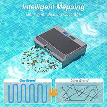 INSE Cordless Robotic Pool Cleaner, Automatic Pool Vacuum Cleaner, USB Charging / Solar Charging, Lightweight, Self-Parking, Wall Climbing, Pool Cleaner For Above Ground Pool - US A Type Plug(110-127V) - View 9