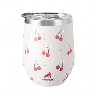 1pc 340ml/12oz Double Wall Stainless Steel Vacuum Insulated Egg-Shaped Cup, Suitable For Home, Office, Outdoor Travel, Sports, Also As A Gift