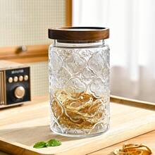 32oz Vintage Glass Jar With Lid, Glass Storage Containers, Airtight Storage Containers For Sugar, Coffee, Tea, Spice, Flour, Candy Cookie, Pasta, Cereal, Cute Decorative Jars - Bigonia-32oz