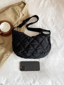 And Fashionable Men's Shoulder Crossbody Bag With A Small Coin, Rhinestone Grid Decoration, Nylon Material, Adjustable Shoulder Strap, Lightweight And Versatile, Shoulder Bag Bum Bag Belt Bag Rider Bag Satchel Bag Leather Bag Hobo Hip Bag Tote Bag Travel Essentials Camping Sling Bag Summer Back To School Summer Bag Spring Break Bag Pack Cross Body Bag School Supplies