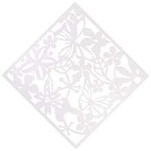 Hanging Room Divider Decorative Thick Wall Screen Panels Floral Carving Pattern Hollow Out Design For Bedroom Living Dining Room Kitchen Office Restaurant Home Hotel Decor, 15.7"X15.7" - 白色 - 查看 7