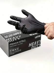 100/50 只/包一次性粉色丁腈手套 - 不含乳胶和粉末，适用于修甲、染发和沙龙清洁、食品处理、过敏敏感皮肤保护、厨房清洁 - 必备家庭清洁用品