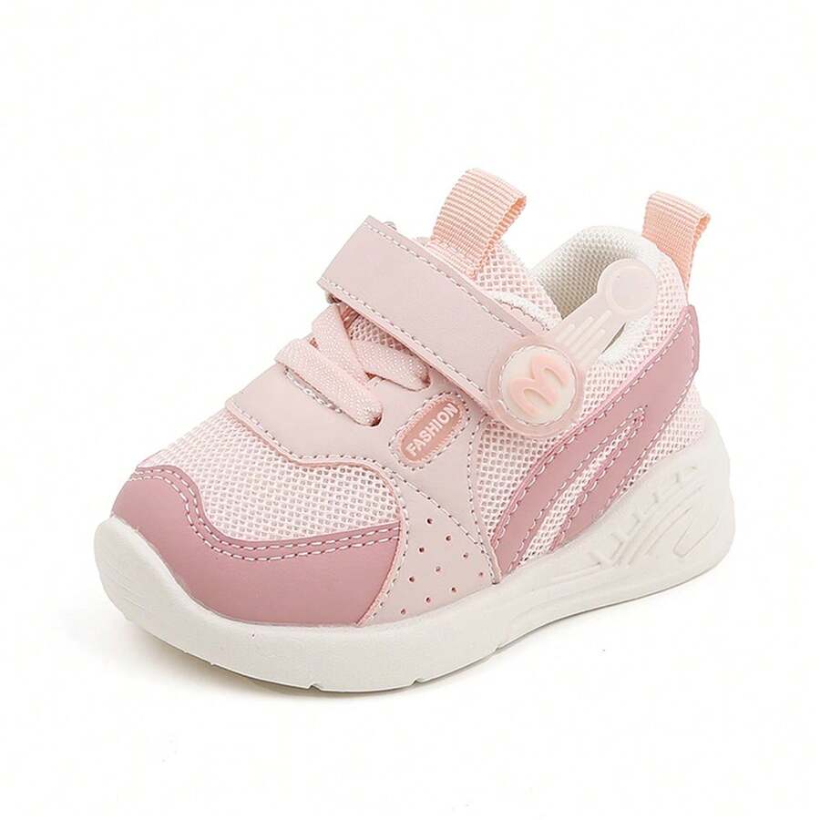 Zapatos para bebés y niños pequeños, suelas suaves para primavera y otoño para niños y niñas, zapatos deportivos antideslizantes para niños, zapatos de malla para bebés,Se puede combinar con disfraz navidad - Rosa - Ver 1