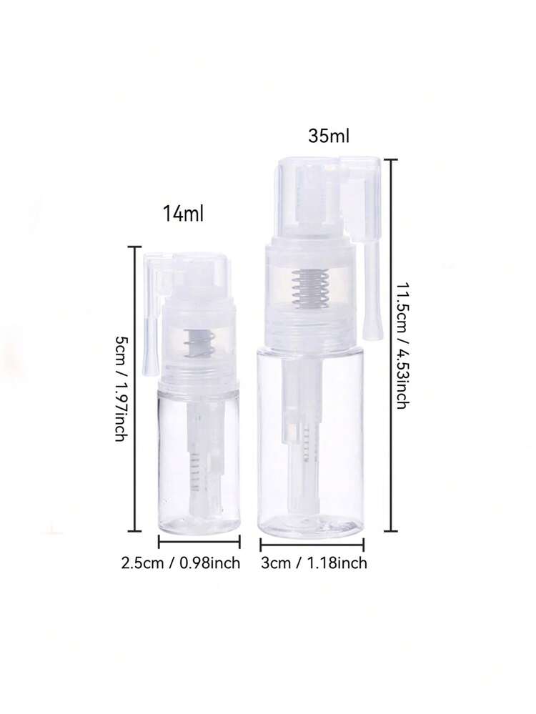 1件装粉末喷雾瓶旅行塑料喷雾瓶便携式可填充指甲闪粉厨房胡椒喷雾瓶音乐球粉末喷雾转移瓶 - 彩色 - 查看 9