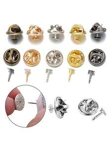 20/100 Stücke Metall Schmetterling Schnallen, Nadel Brosche Schnalle, Dorn Anstecknadel Schnalle Anstecknadel Rückseite für DIY selbstgemachte Broschen, Abzeichen Material, Kleidungszubehör, DIY Schmuckherstellung Zubehör für Broschen, Anstecknadeln & Kostümzubehör