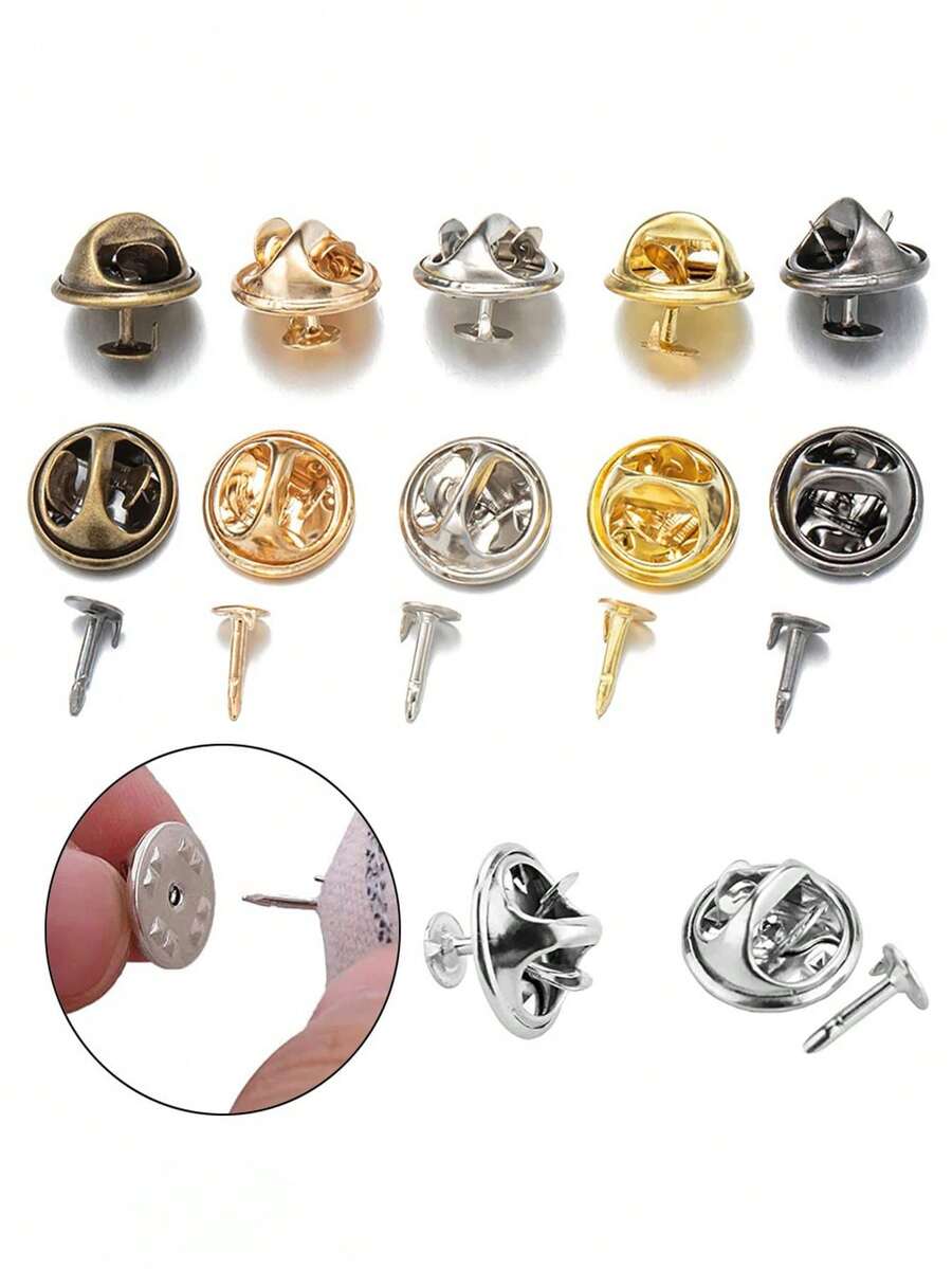 20/100 Stücke Metall Schmetterling Schnallen, Nadel Brosche Schnalle, Dorn Anstecknadel Schnalle Anstecknadel Rückseite für DIY selbstgemachte Broschen, Abzeichen Material, Kleidungszubehör, DIY Schmuckherstellung Zubehör für Broschen, Anstecknadeln & Kostümzubehör