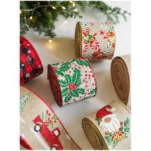 1 Stück Weihnachts-Juteband, dekoratives Weihnachtsbaum-Weinrankenband, gewebtes Band, Partyzubehör Atmosphäre Dekorationsband - Geburtstagsgeschenk - Ostergeschenk - Halloween-Geschenk - Weihnachtsgeschenk - perfektes Geschenk - Geschenk