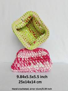 新款配色女士手工钩编手拿包 - 彩色 - 查看 6