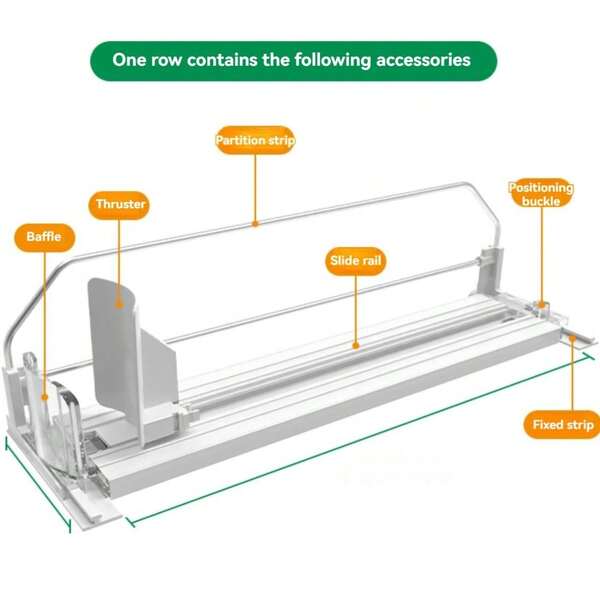 3pcs Drink Organizer For Refrigerator, Self-Pushing Soda Can Organizer Width Adjustable Drink Dispenser Beverage Pusher For Fridge Pantry, White