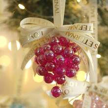 1 buc Ornament de Crăciun cu Mărgele de Struguri - Struguri cu Mărgele de Cristal cu Panglică, Ornamente de Crăciun Agățate, Ornamente de Crăciun Colorate, Decor pentru Casa de Sărbători, Articole pentru Petrecere de Crăciun, Șemineu de Iarnă, Poliță, Decorațiune pentru Fereastră, Decorațiune pentru Petrecere de Crăciun