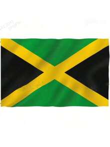 1 pezzo Bandiera Giamaicana, in materiale di poliestere, bandiera giamaicana con occhiello, bandiera decorativa per casa e giardino, decorazione per vacanze