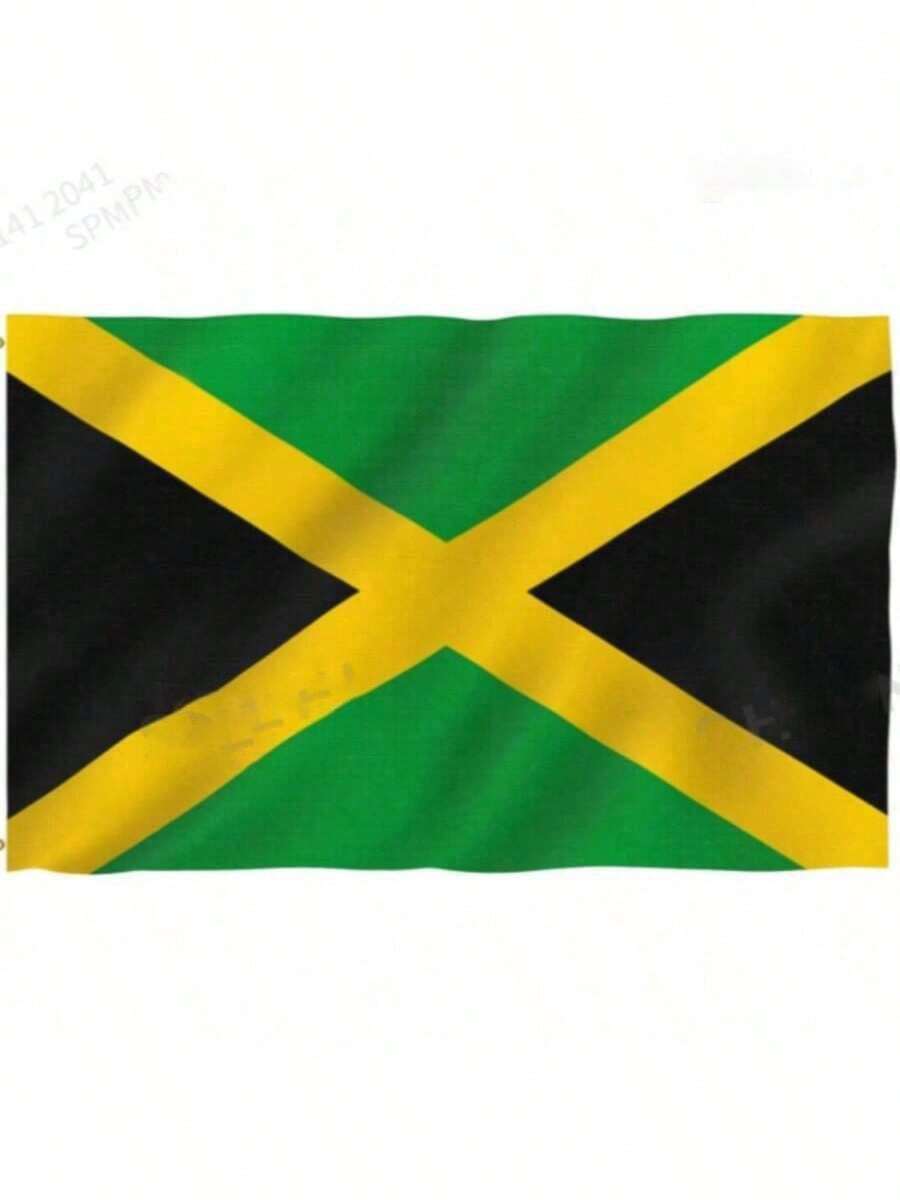 1 pezzo Bandiera Giamaicana, in materiale di poliestere, bandiera giamaicana con occhiello, bandiera decorativa per casa e giardino, decorazione per vacanze