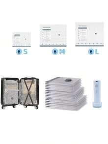 10pcs Set With Electric Pump Vacuum Storage Bags, Space Saving Bags, Compress Bedding And Blankets, Airtight Clothes Storage, 80% Space Saving Vacuum Seal Bags, Suitable For Clothes, Travel Luggage, Blankets, Quilts