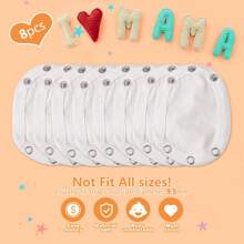 1/2/3/4/5/6/7/8/9/10pcs Baby Romper Extension Pieces, Infant Extender Pads, Suitable For Continuing To Use Outgrown Rompers And - White - View 12