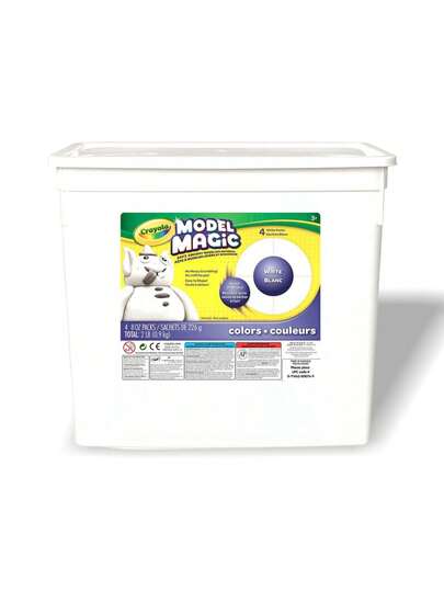Crayola Model Magic 2 Lb Bucket – Ultra-Light Air-Dry Modeling Compound, Resealable & Reusable, Musical/Wedding Season, DIY Craft Clay For Kids & Classrooms | "Air Dry Clay" "Kids Crafts" "STEM Toy"