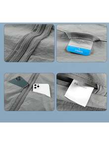 Men's UV+ Sun Protection Jacket - Breathable, Waterproof And Ultra Lightweight For Outdoor Sports - Mint Blue - View 3