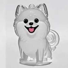 1 件宠物毛发收集透明亚克力钥匙扣，适合佩戴，纪念宠物，表达对宠物的思念