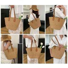 New Versatile Summer Straw Bag Women's Single Shoulder Hand-Woven Large Capacity - Lạc đà - Xem 2