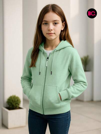 Big City Sudadera Juvenil Niña de Moda Casual Con Interior y Gorro Peluche