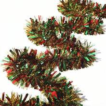 Christmas Tinsel Garland Indoor String Lights Christmas Foil Garland Suitable For Trees, Indoor Decoration, Perfect For Weddings And Holiday Celebrations New Year Decoration Holiday Decor Party Venue Room Decoration Ribbon Home Lighting Holiday String Lights 1pc 16ft Christmas Garland Tinsel Not Including Batteries Holiday Garland String Lights Sparkling LED Fairy Garland String Lights Festive Hanging Decoration Home Kitchen Room Decoration - Battery Box Color Strip - View 11