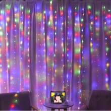 LED Garland Curtain Lights, 8 Modes, USB Powered With Remote Control, Fairy String Lights, Suitable For Wedding, Christmas And Holiday Home Decor - Multicolor - View 7
