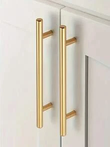 6PCS Gold Cabinet Drawer Pulls - Kitchen Cabinet Handles, Brushed Nickel Finish, Stainless Steel Drawer Knobs, Suitable For Drawers - Multicolor - View 3
