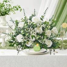 200 Pcs Mixed Artificial Eucalyptus Stems,Babys Breath Artificial Flowers Bulk With Faux Eucalyptus Leaves Greenery Stems For Wedding DIY Bouquets Floral Arrangement Home Decor