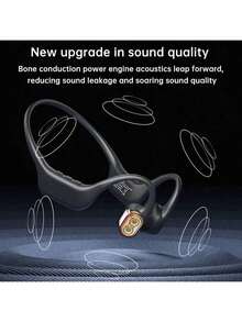 PHILIPS TAA6609 Kabellose Sport-Bluetooth-Kopfhörer mit Knochenleitung, Geräuschunterdrückung durch AI-Doppelmikrofon, magnetisches Laden, angenehmer Tragekomfort, lange Akkulaufzeit, wasser- und staubdicht nach IP68, Ladeanschluss Typ C, Schwarz