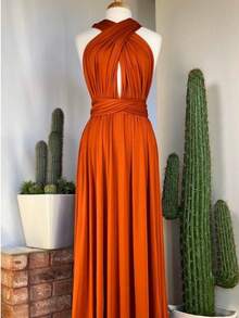 Simple Backless Textured Knot Wedding - 赤土陶 - 查看 5