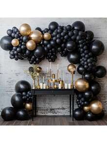 36 英寸巨型黑色乳胶气球 - 超大圆形派对装饰，适合生日、毕业典礼、欢迎派对、万圣节和拍照、主题活动 | 闪亮黑色气球 | 耐用乳胶，生日气球 - 黑色 - 查看 5