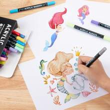 Acrylic Paint Markers 24 Colors, Acrylic Paint Pens, Rock Painting, Paper, Pumpkin, Wood, Egg, Canvas, Ceramic, Fabric, Leather, Glass, DIY Crafts. - 36 Colors/set - View 4